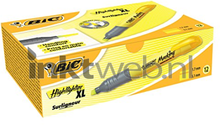 BIC Penvormige markers 10-pack geel Front box