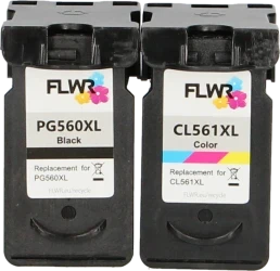 FLWR Canon PG-560XL / CL-561XL zwart en kleur Product only