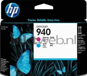 HP 940 printkop magenta en cyaan Front box