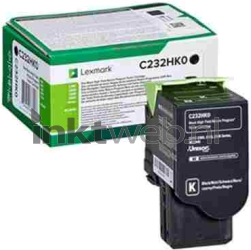 Lexmark C232HK0 zwart Combined box and product