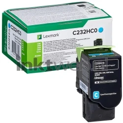 Lexmark C232HC0 cyaan Combined box and product