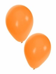 Merkloos ballonnen 100 st. oranje Product only