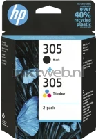 HP 305 Multipack (Opruiming 2 x 1-pack los) zwart en kleur