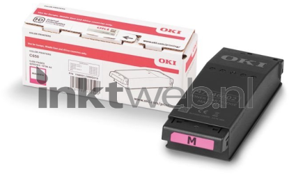 Oki C650 toner magenta Combined box and product