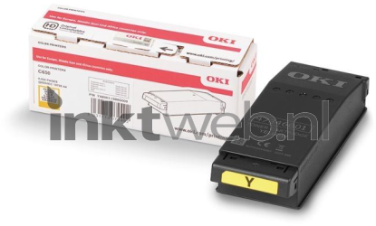 Oki C650 toner geel Combined box and product