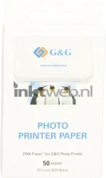 Huismerk G&G  Zink Plakbaar Instant Fotopapier (7.6 x 5cm) Glans  50 vellen Front box