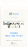 Huismerk G&G  Zink Plakbaar Instant Fotopapier (7.6 x 5cm) Glans | 50 stuks