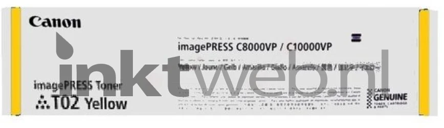 Canon T02 toner geel Front box