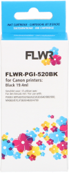 FLWR Canon PGI-520BK zwart Front box