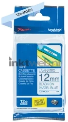 Brother  TZe-MQ531 zwart op blauw breedte 12 mm Front box