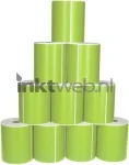 FLWR Zebra  10-pack verzendetiketten 102 mm x 150 mm  groen