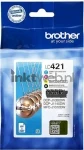 Brother LC-421 Multipack 4-pack zwart en kleur