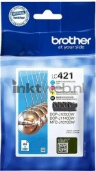 Brother LC-421 Multipack 4-pack zwart en kleur Front box