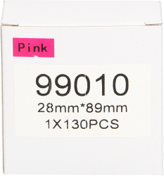 Huismerk Dymo  99010 standard address 89 mm x 28 mm  roze Front box