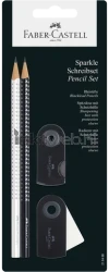 Faber Castell schrijfset sparkle grijs Front box