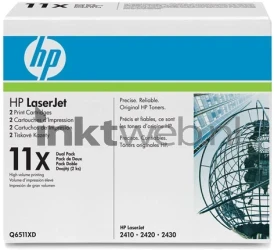 HP 11XD dual pack zwart Front box