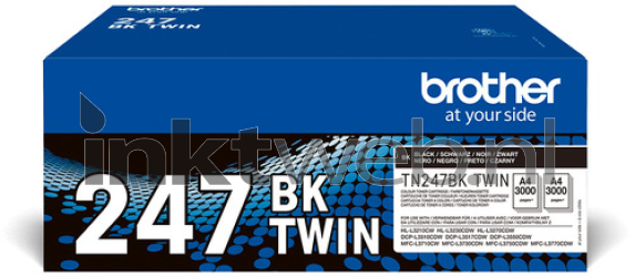 Brother TN-247 twinpack zwart Front box