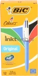 BIC balpen 4 kleuren medium 1 mm 12-pack blauw