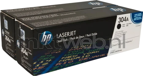 HP 304A Dual Pack zwart Front box