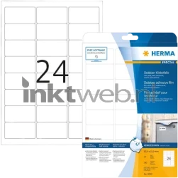 Herma 9532 outdoor etiketten met ronde hoeken 63,5x33,9 mm wit Product only