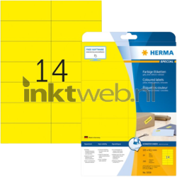 Herma 5058 Verwijderbare papieretiket 105 x 42,3mm geel Product only