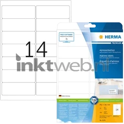Herma 5076 Premium Permanente papieretiket 99,1 x 38,1mm (350 stuks) wit