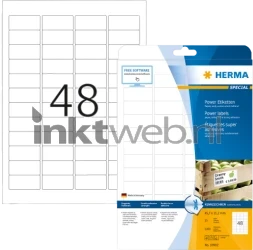 Herma 10902 Permanente Papieretiket 45,7 x 21,2mm wit Product only