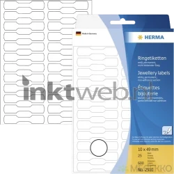 Herma 2510 Permanente Ringetiket 10 x 49 mm (600 Stuks) Product only