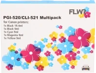 FLWR Canon CLI-521 Multipack zwart en kleur