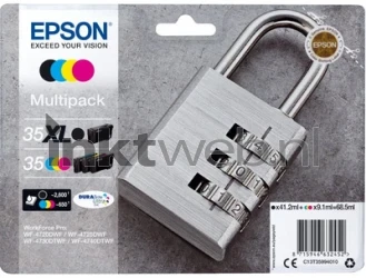 Epson 35XL / 35 Multipack zwart en kleur Front box