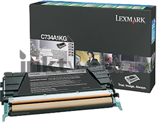 Lexmark C734A1KG toner zwart Combined box and product