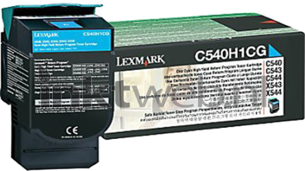 Lexmark C540H1CG cyaan Combined box and product