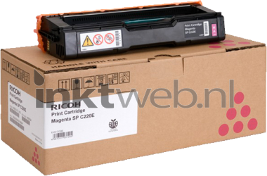Ricoh SPC220E magenta Combined box and product