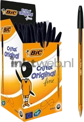 BIC Balpen Cristal Fine 50-pack zwart Combined box and product