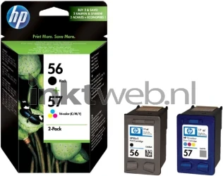 HP 56 en 57 zwart en kleur Combined box and product