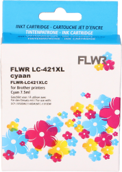 FLWR Brother LC-421XL cyaan Front box