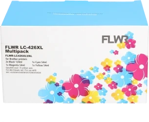 FLWR Brother LC-426XL Multipack zwart en kleur Front box