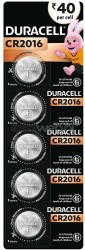 Duracell CR2016 3V, 5-pack Front box