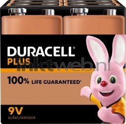 Duracell Alkaline E-Block 6LR61 9V Plus(4-Pack) Front box