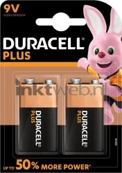 Duracell alkaline 6LR61 9 volt (2 stuks) Front box