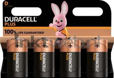 Duracell Alkaline D LR20 1.5V Plus (4-pack) Front box