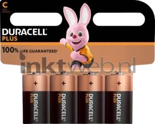 Duracell Alkaline Baby C LR14 1.5V Plus (4-pack) Front box