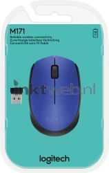 Logitech Muis M171 Wireless blauw Front box