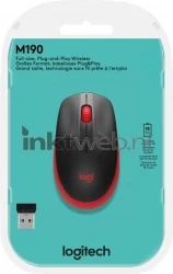 Logitech Muis M190 Wireless rood Front box