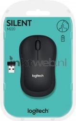 Logitech Muis M220 Silent Wireless antraciet Front box