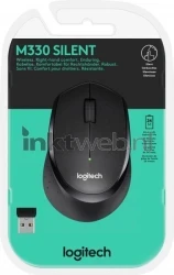 Logitech Muis M330 Silent Wireless zwart Front box