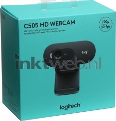 Logitech Webcam C505e, HD 720p, zwart zwart Front box
