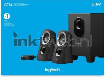 Logitech Speakerset Z313 Stereo 2.1 50W Front box