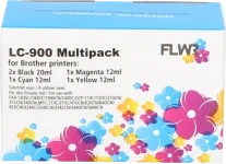 FLWR Brother LC-900 Multipack zwart en kleur