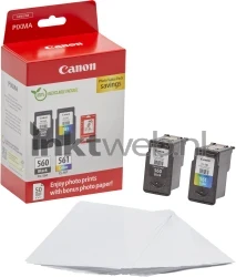 Canon CRG PG-560/CL-561 Photo Value Pack zwart en kleur Combined box and product